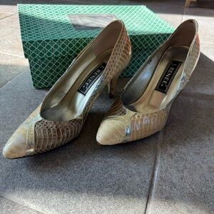 Vintage J.Renee Snakeskin Pumps Shoes Size 7